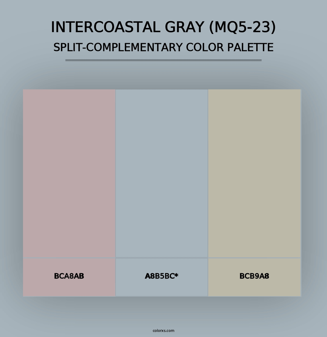 Intercoastal Gray (MQ5-23) - Split-Complementary Color Palette