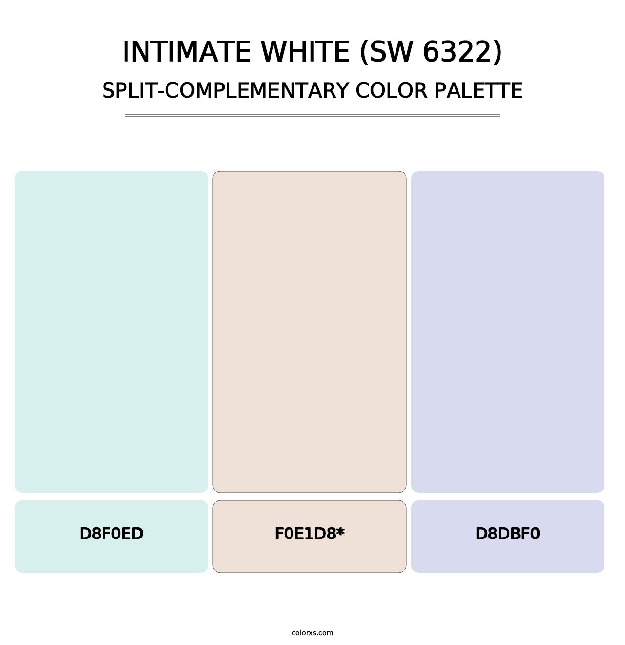 Intimate White (SW 6322) - Split-Complementary Color Palette