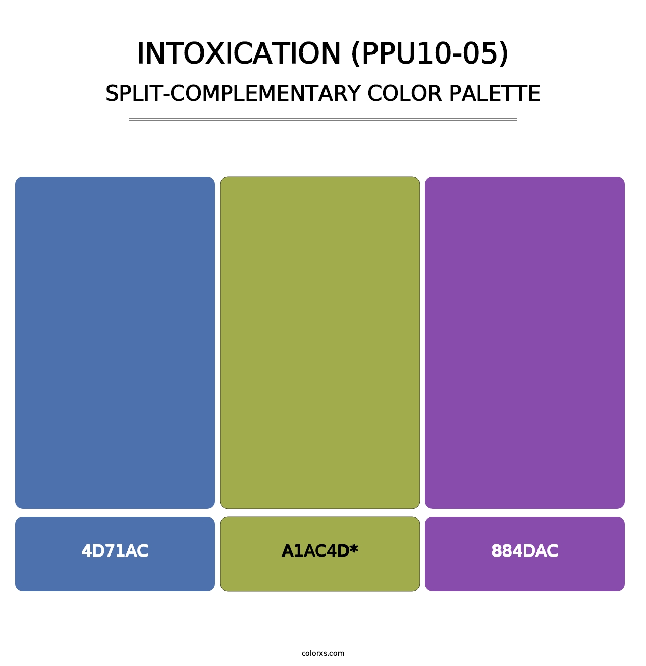 Intoxication (PPU10-05) - Split-Complementary Color Palette