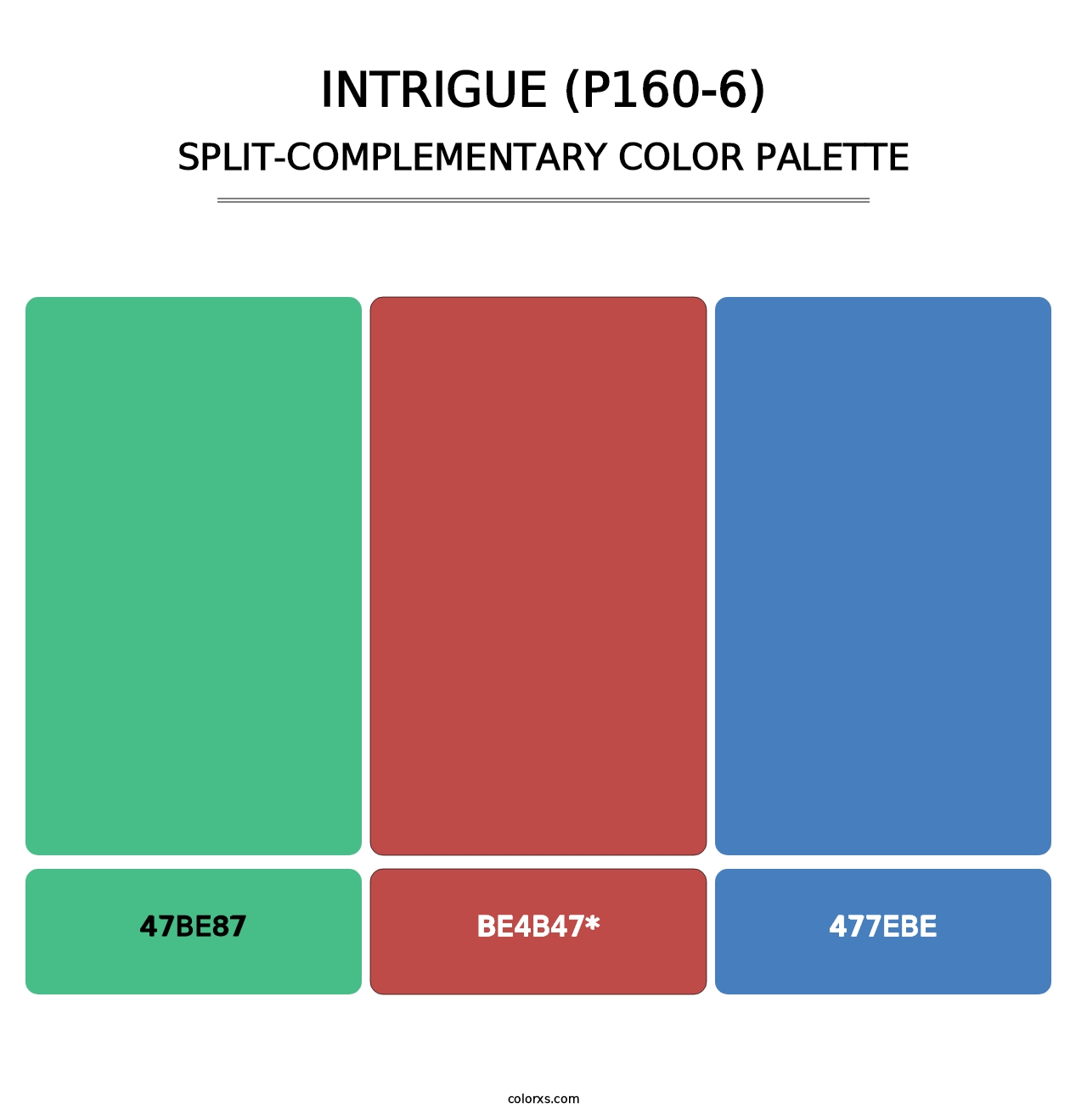 Intrigue (P160-6) - Split-Complementary Color Palette