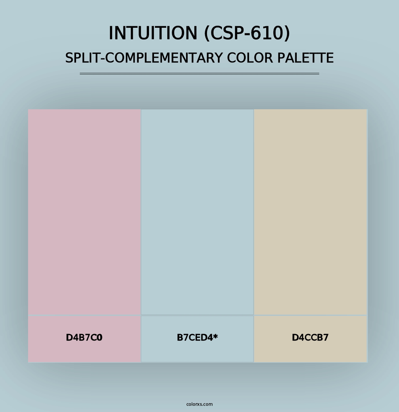 Intuition (CSP-610) - Split-Complementary Color Palette