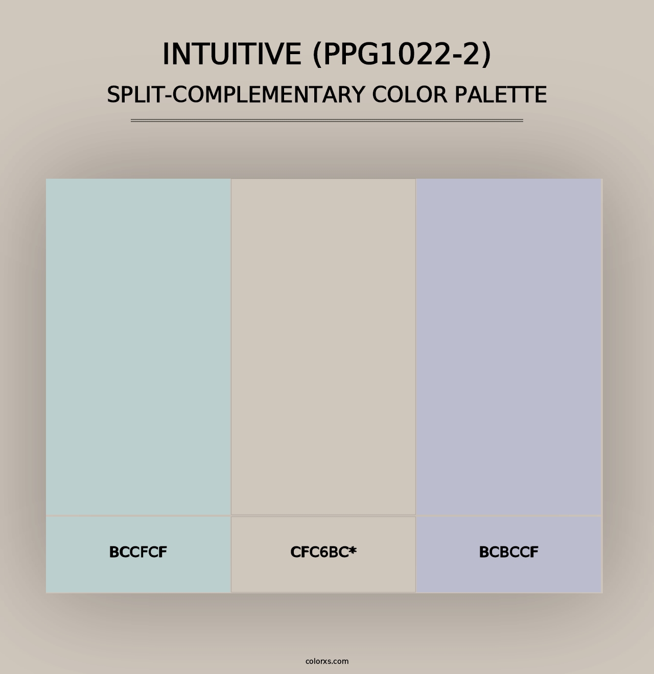 Intuitive (PPG1022-2) - Split-Complementary Color Palette