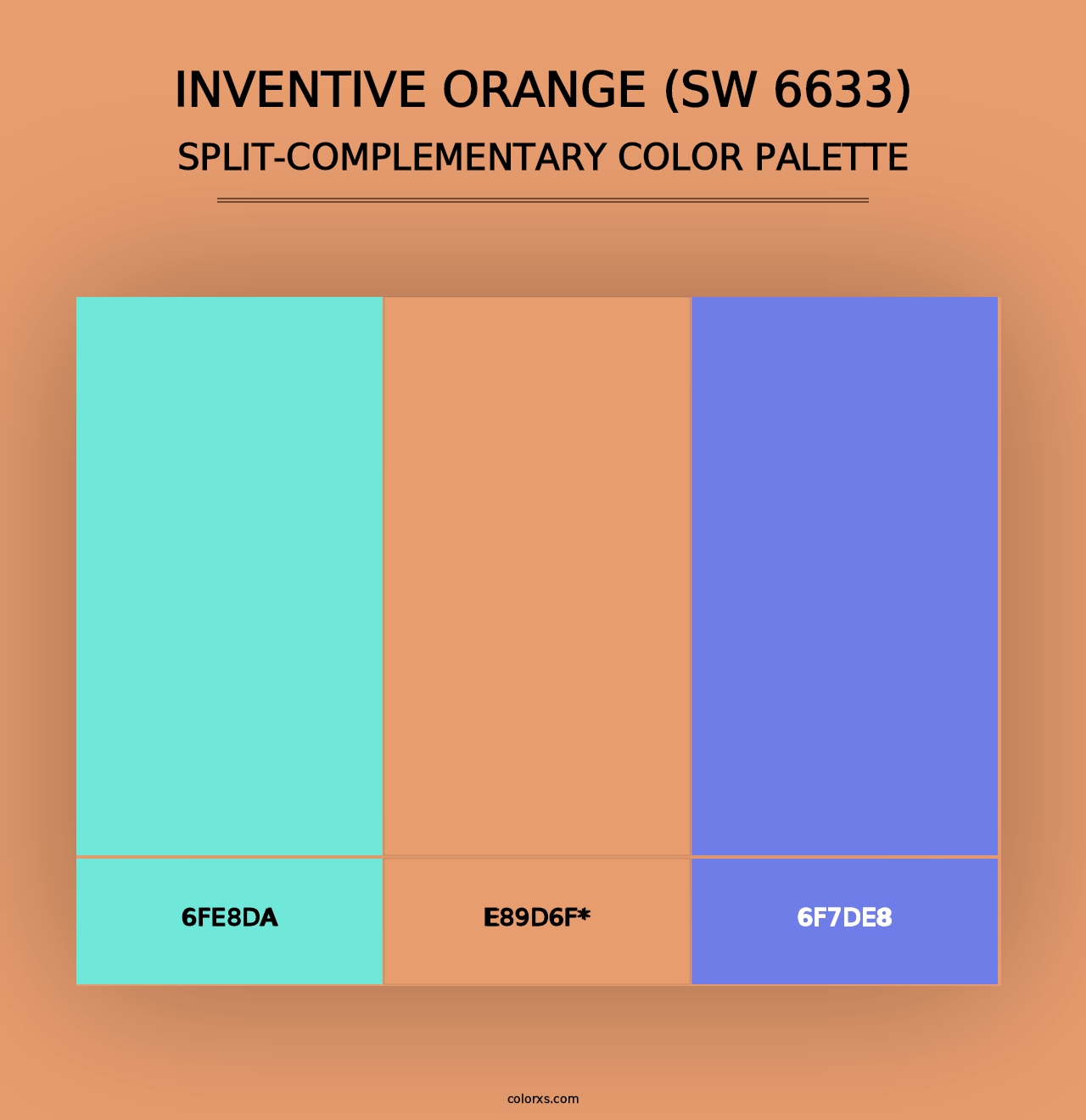 Inventive Orange (SW 6633) - Split-Complementary Color Palette