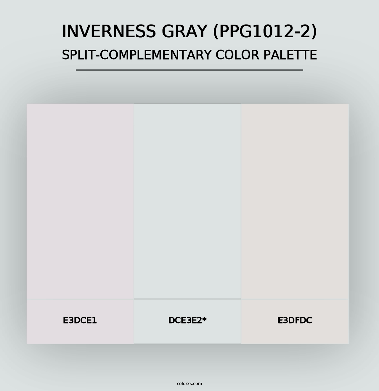 Inverness Gray (PPG1012-2) - Split-Complementary Color Palette