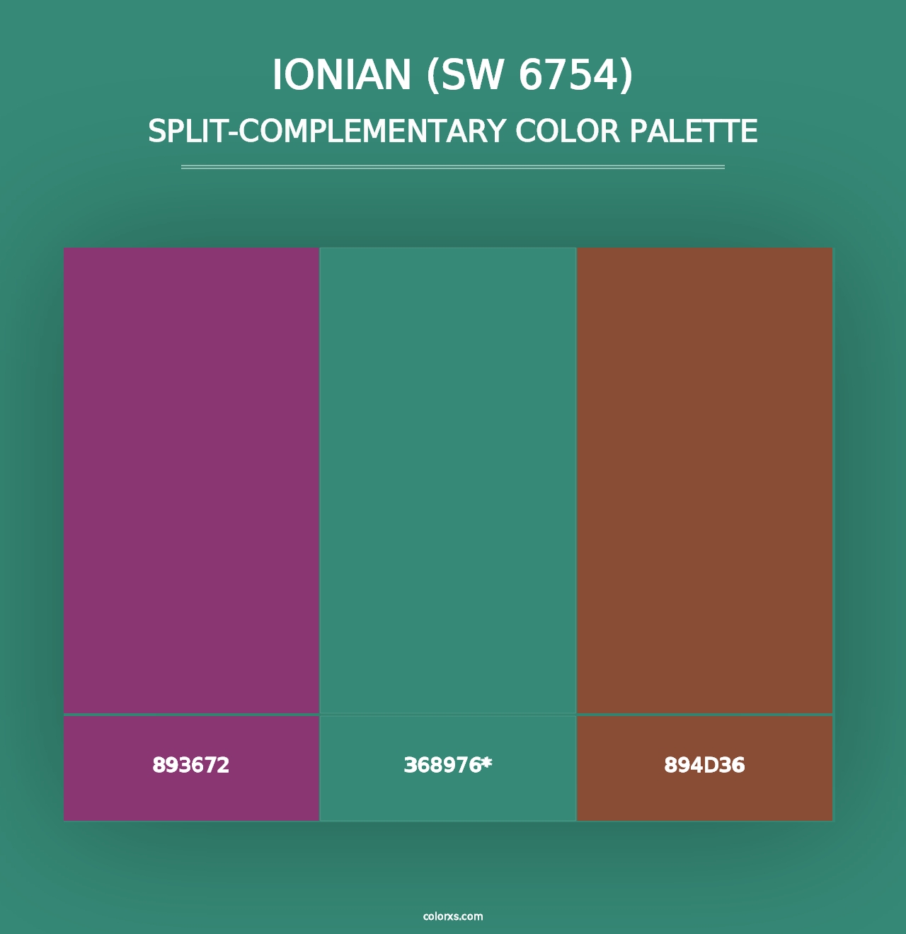 Ionian (SW 6754) - Split-Complementary Color Palette