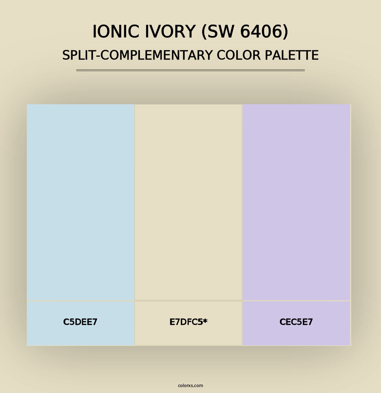 Ionic Ivory (SW 6406) - Split-Complementary Color Palette