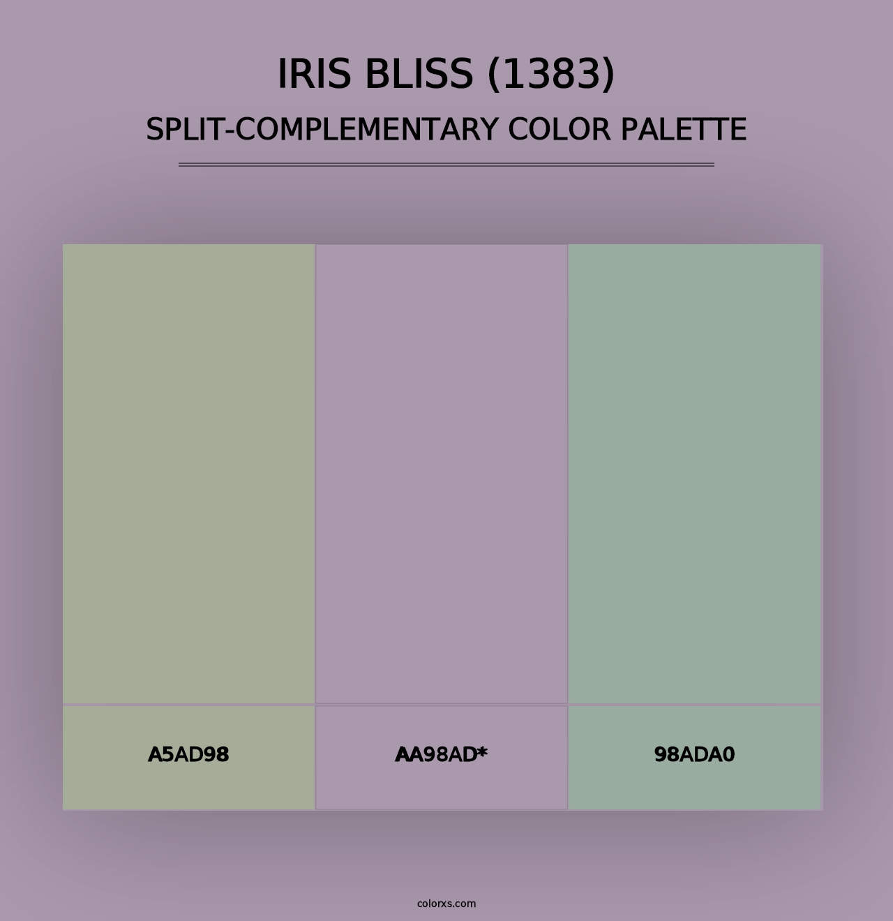 Iris Bliss (1383) - Split-Complementary Color Palette