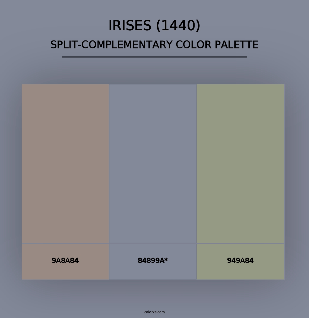 Irises (1440) - Split-Complementary Color Palette