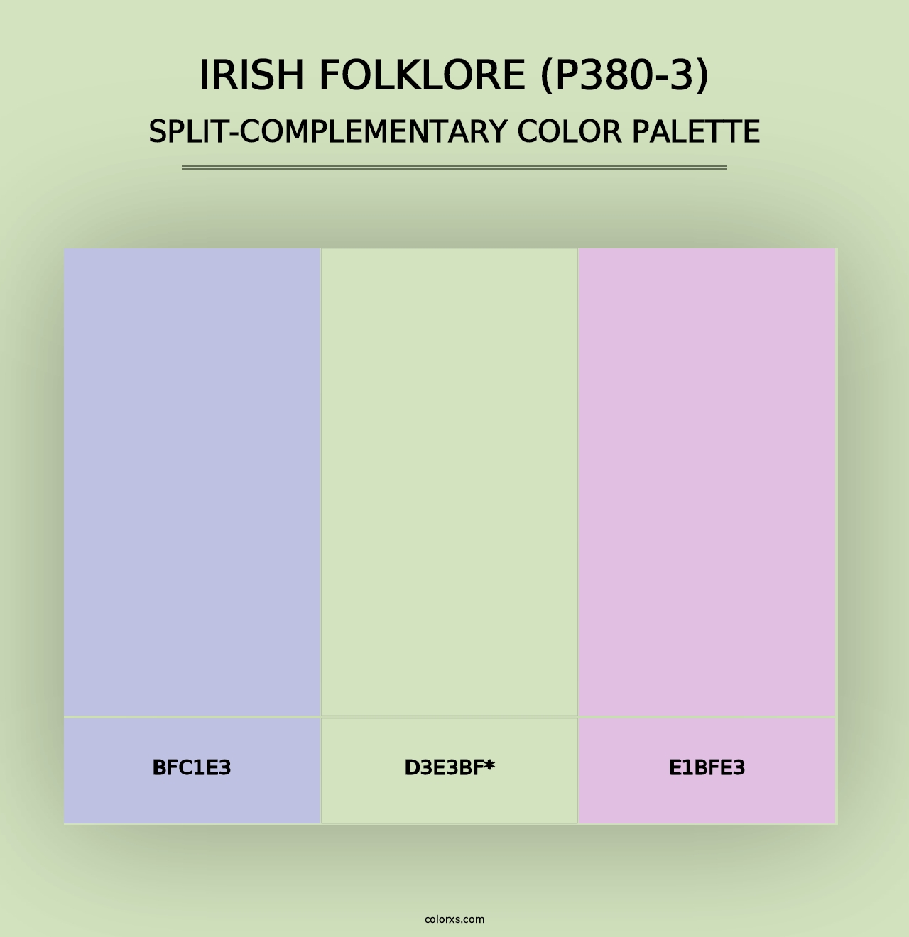 Irish Folklore (P380-3) - Split-Complementary Color Palette