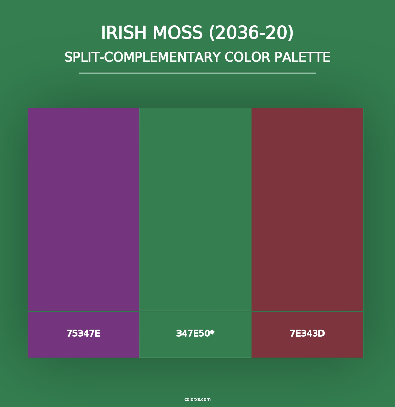 Irish Moss (2036-20) - Split-Complementary Color Palette