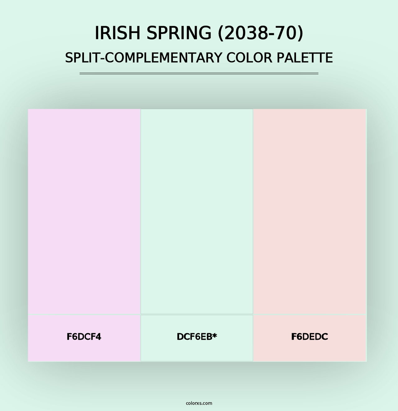 Irish Spring (2038-70) - Split-Complementary Color Palette