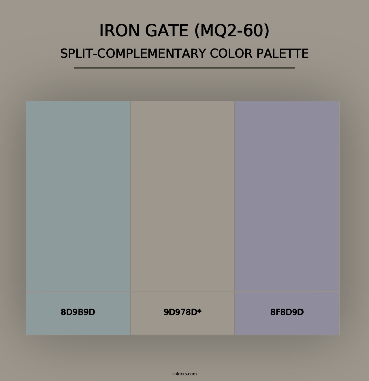 Iron Gate (MQ2-60) - Split-Complementary Color Palette