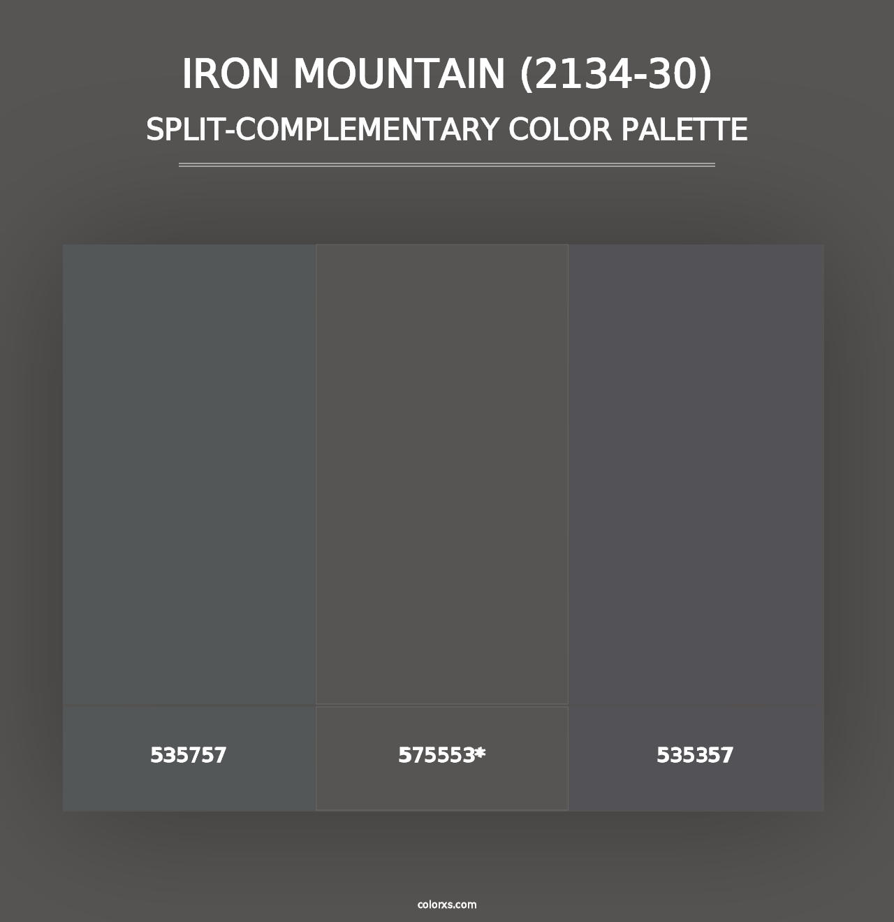 Iron Mountain (2134-30) - Split-Complementary Color Palette