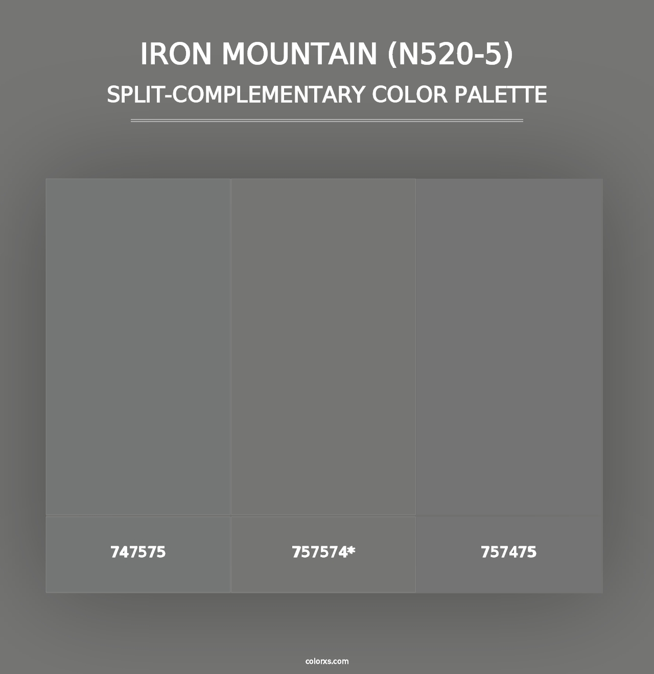 Iron Mountain (N520-5) - Split-Complementary Color Palette