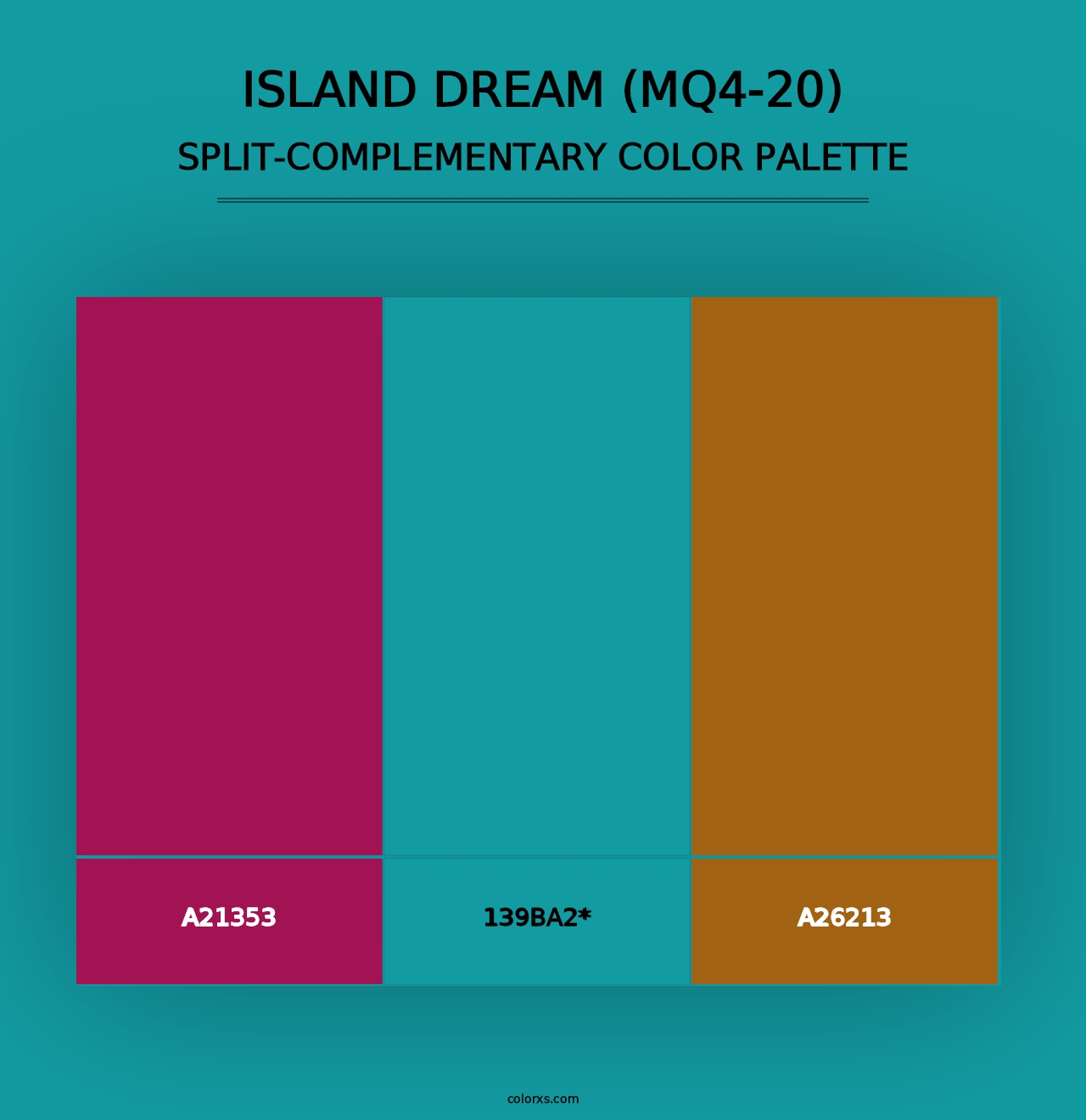 Island Dream (MQ4-20) - Split-Complementary Color Palette