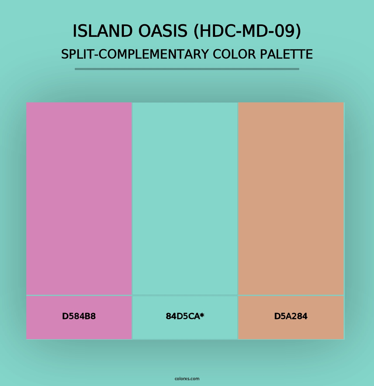 Island Oasis (HDC-MD-09) - Split-Complementary Color Palette