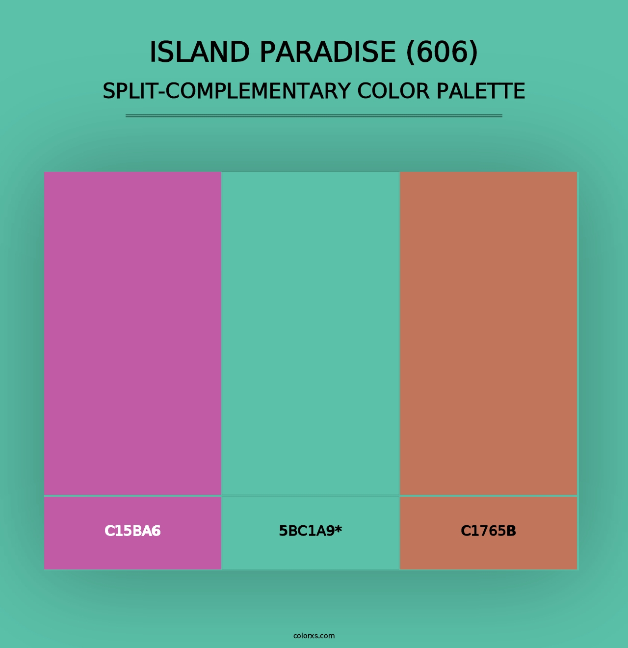 Island Paradise (606) - Split-Complementary Color Palette