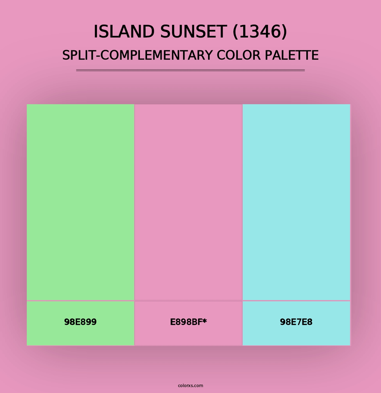 Island Sunset (1346) - Split-Complementary Color Palette