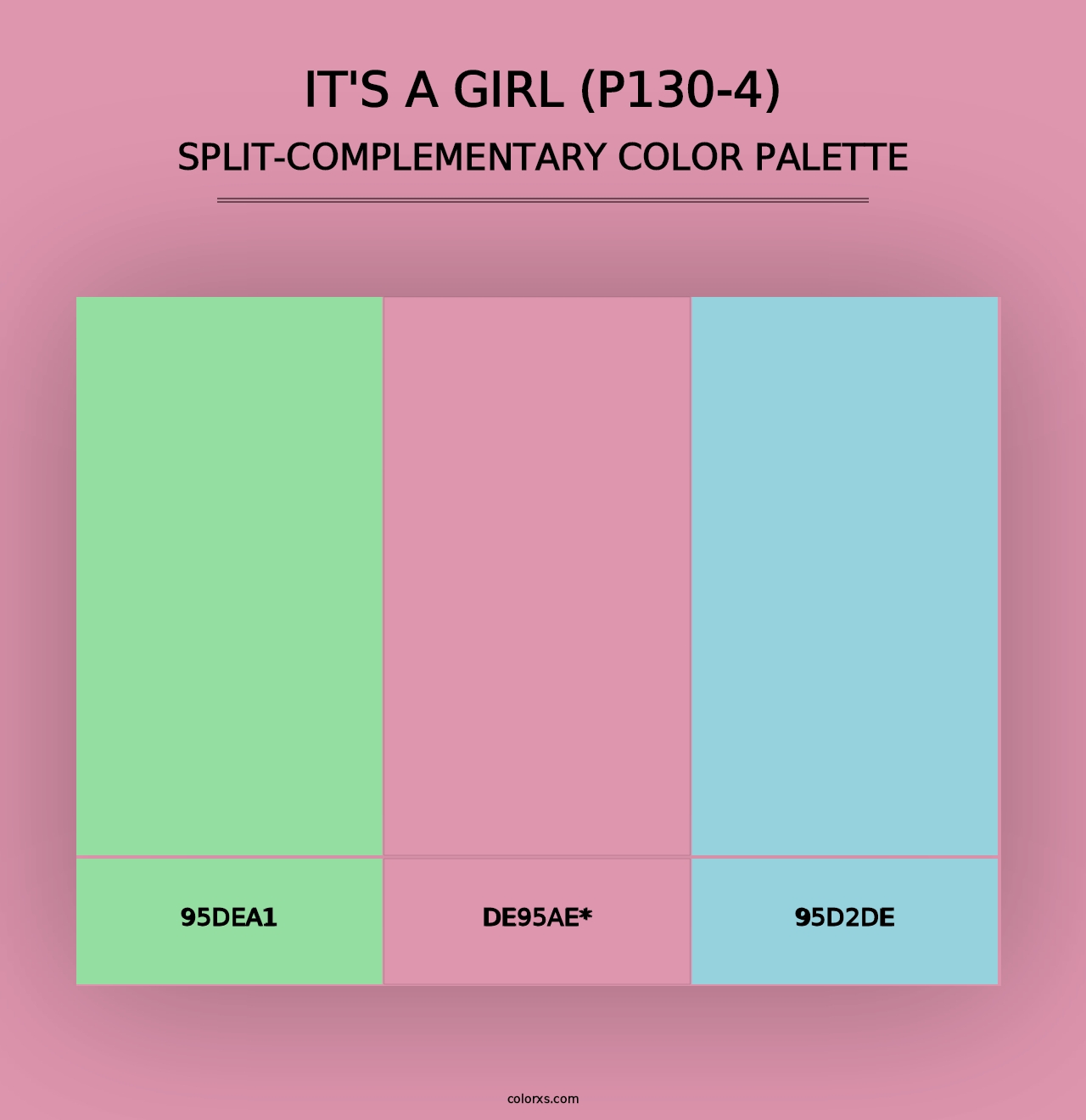 It'S A Girl (P130-4) - Split-Complementary Color Palette