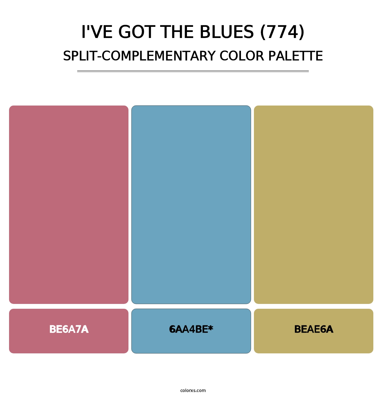 I've Got the Blues (774) - Split-Complementary Color Palette