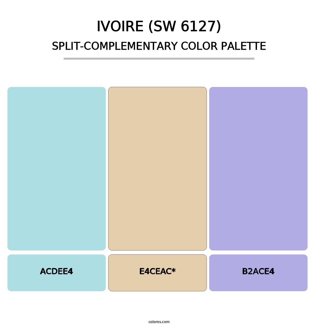 Ivoire (SW 6127) - Split-Complementary Color Palette