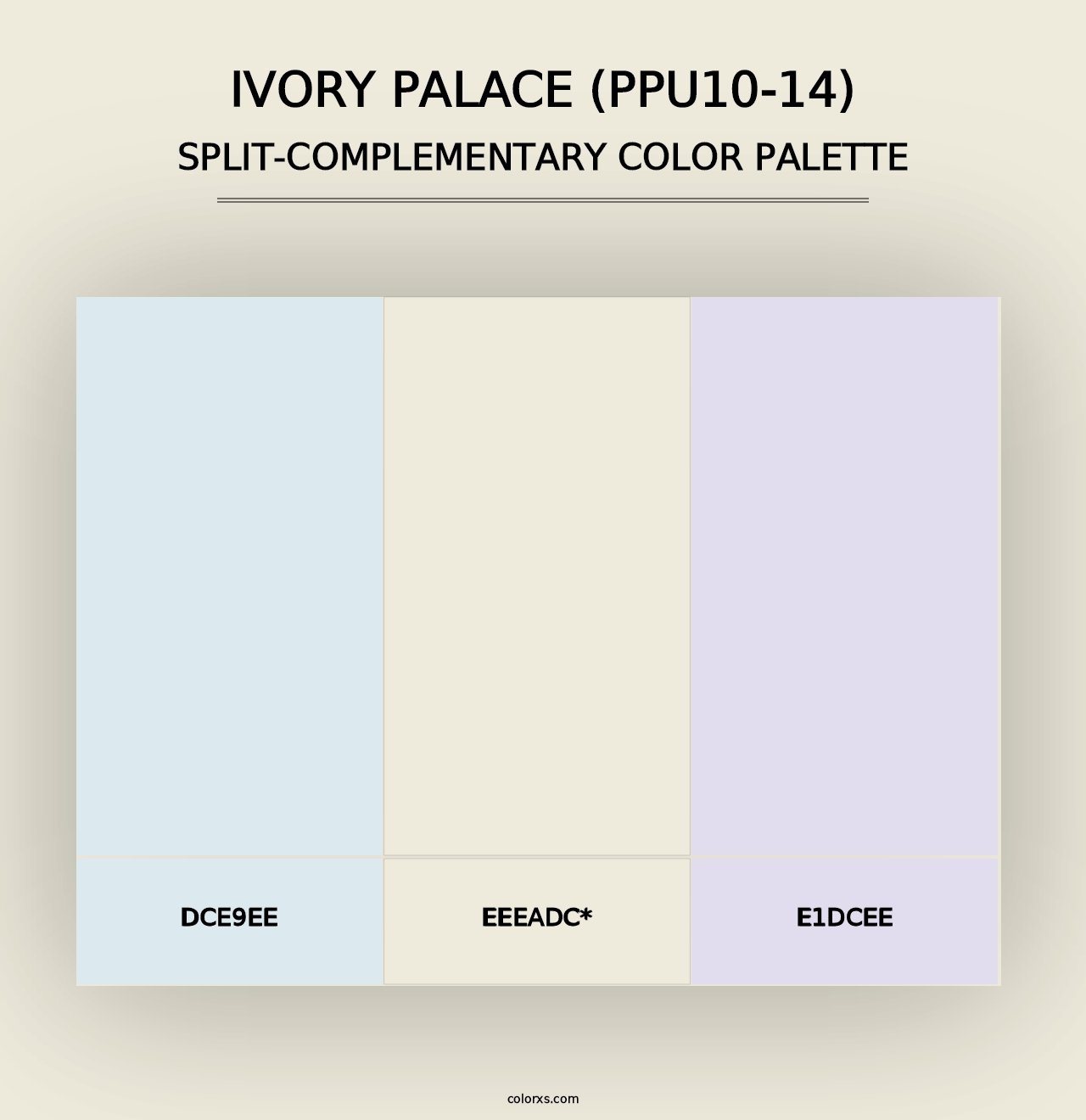 Ivory Palace (PPU10-14) - Split-Complementary Color Palette