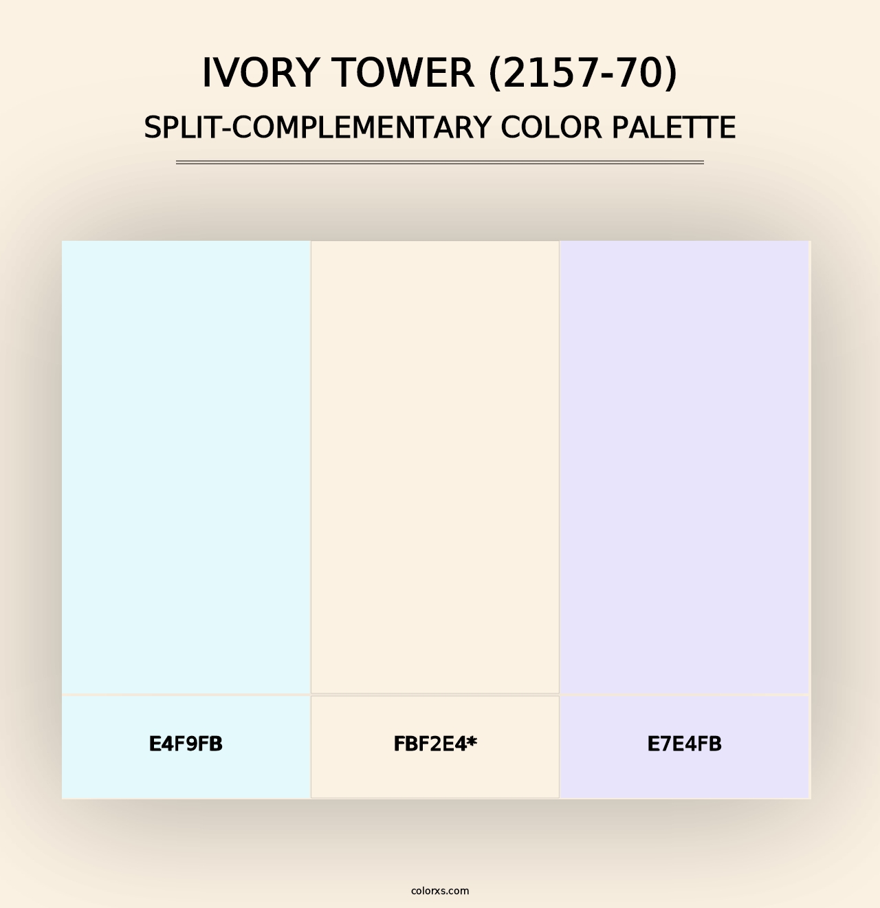 Ivory Tower (2157-70) - Split-Complementary Color Palette