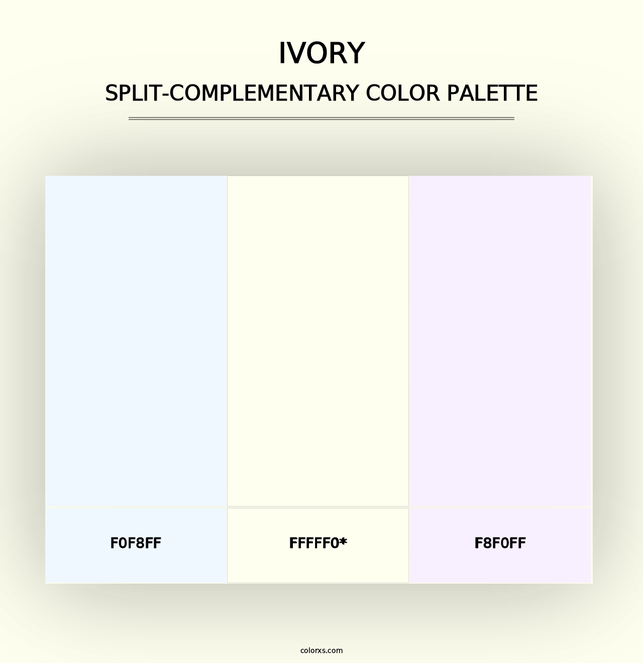 Ivory - Split-Complementary Color Palette