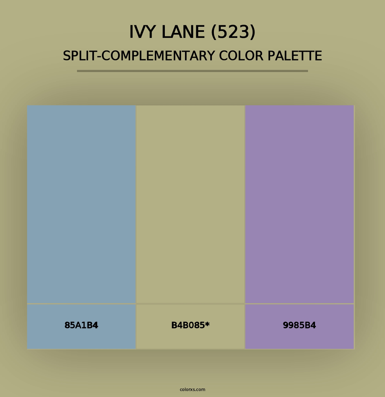 Ivy Lane (523) - Split-Complementary Color Palette