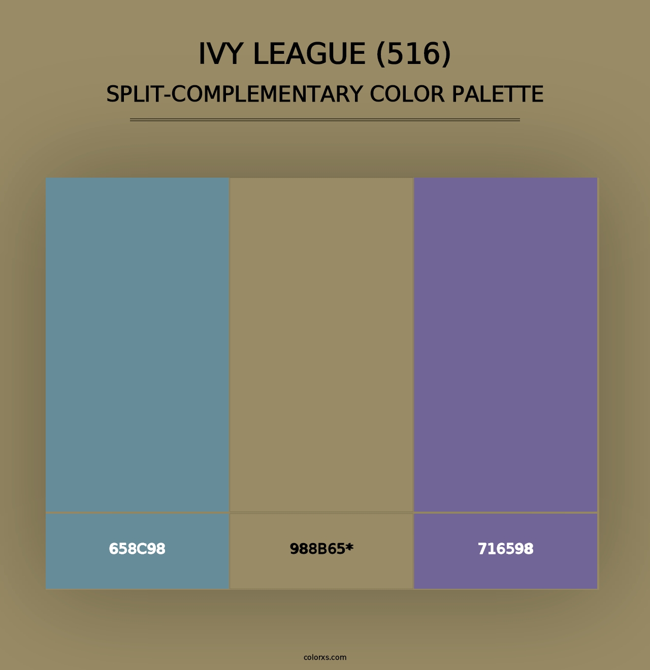 Ivy League (516) - Split-Complementary Color Palette