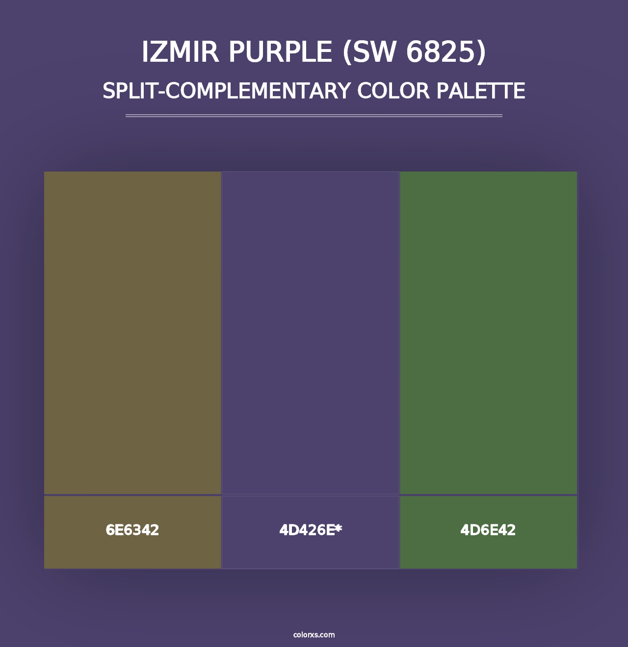 Izmir Purple (SW 6825) - Split-Complementary Color Palette