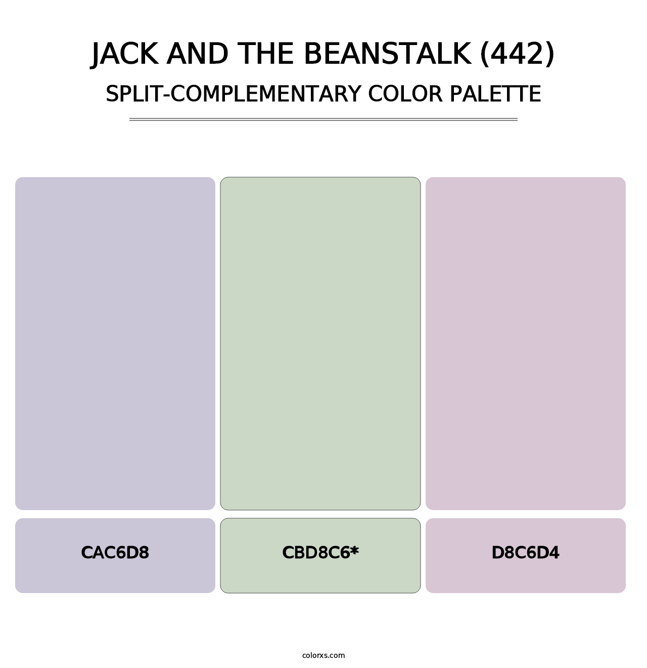 Jack and the Beanstalk (442) - Split-Complementary Color Palette