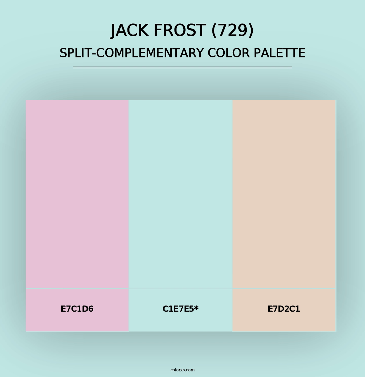 Jack Frost (729) - Split-Complementary Color Palette