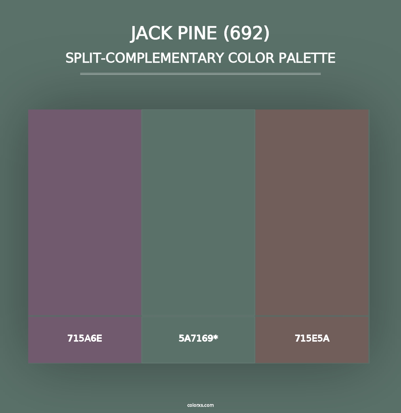 Jack Pine (692) - Split-Complementary Color Palette