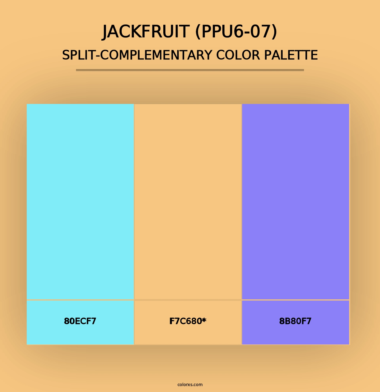 Jackfruit (PPU6-07) - Split-Complementary Color Palette