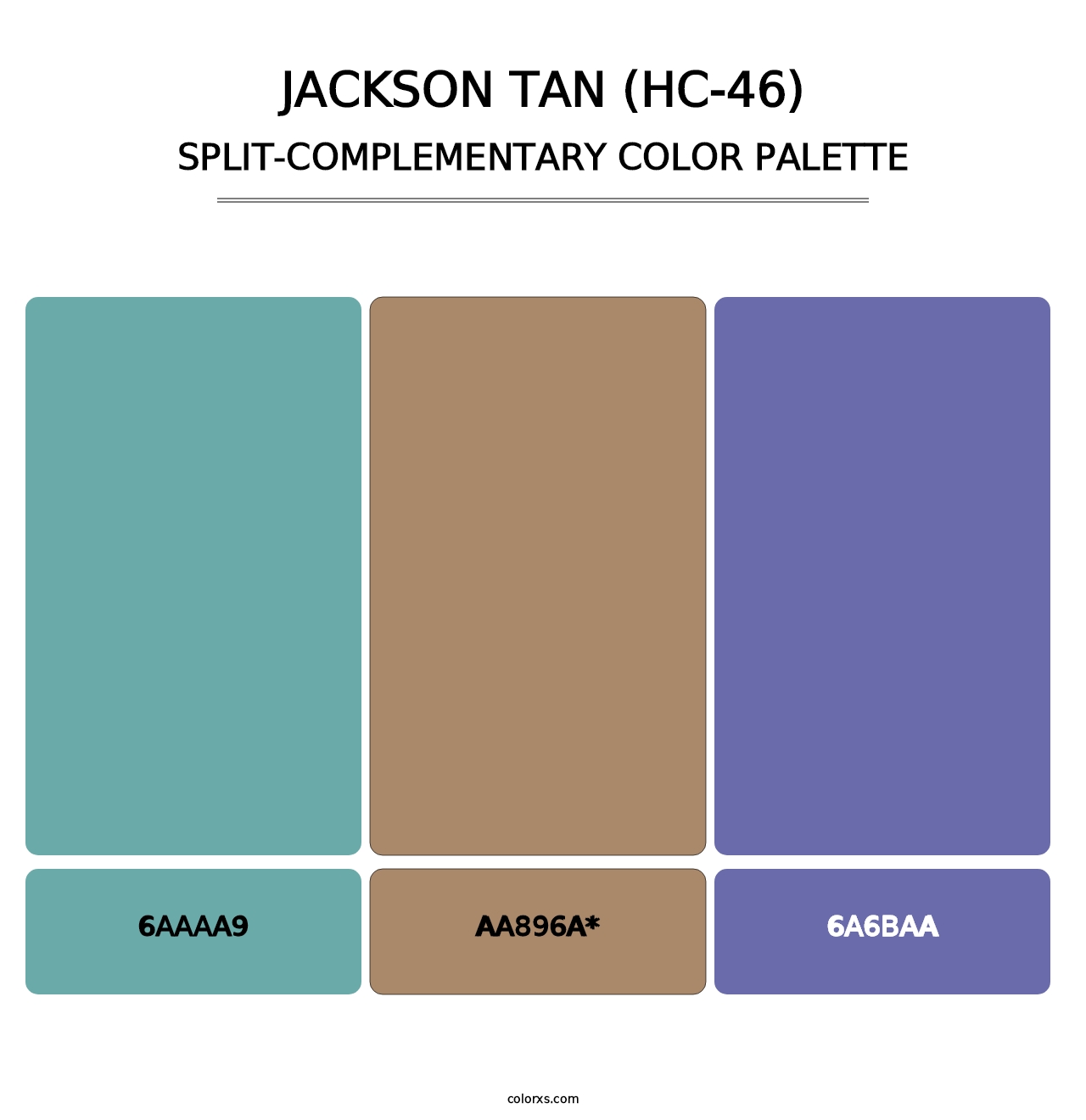 Jackson Tan (HC-46) - Split-Complementary Color Palette