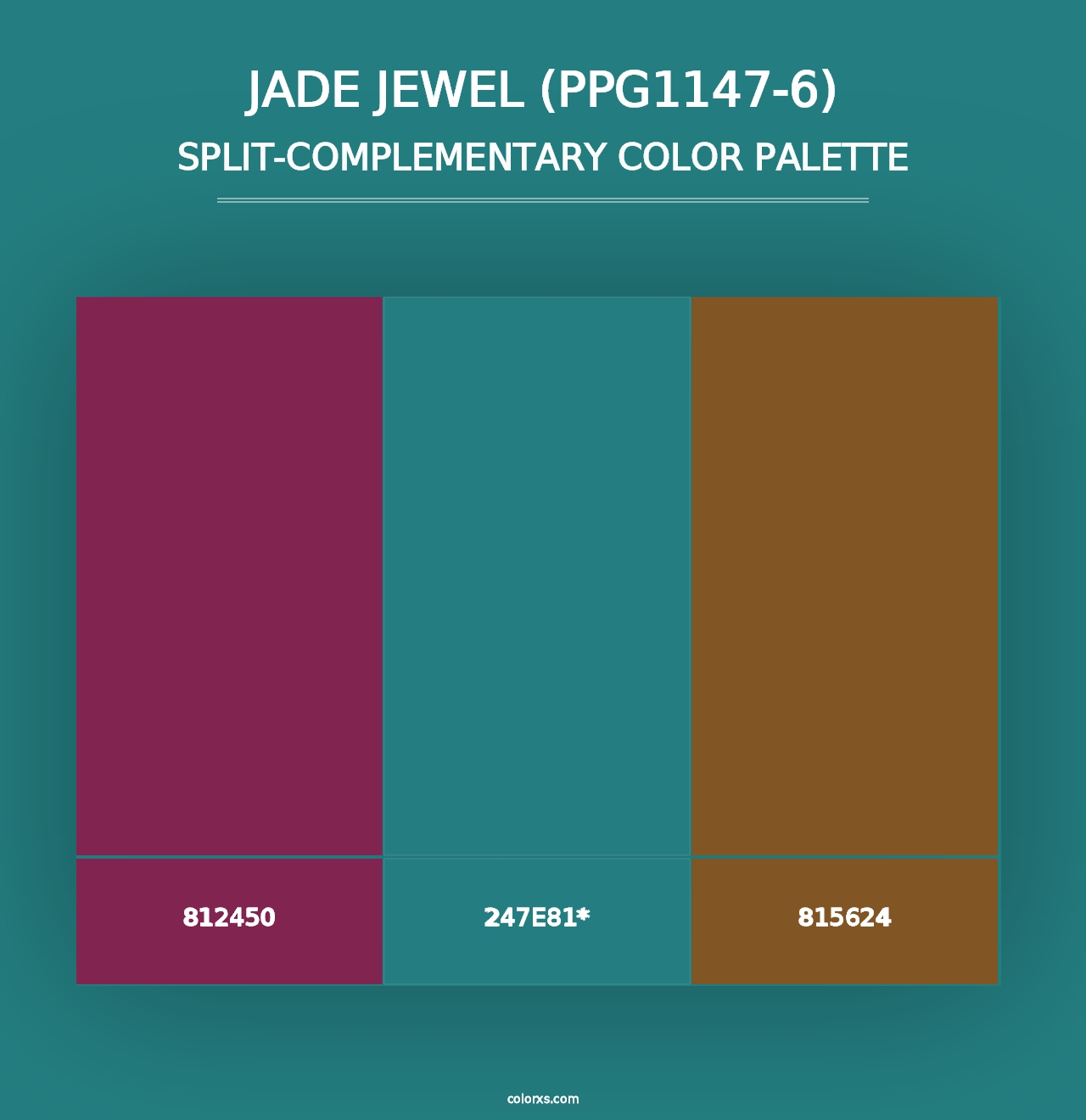 Jade Jewel (PPG1147-6) - Split-Complementary Color Palette