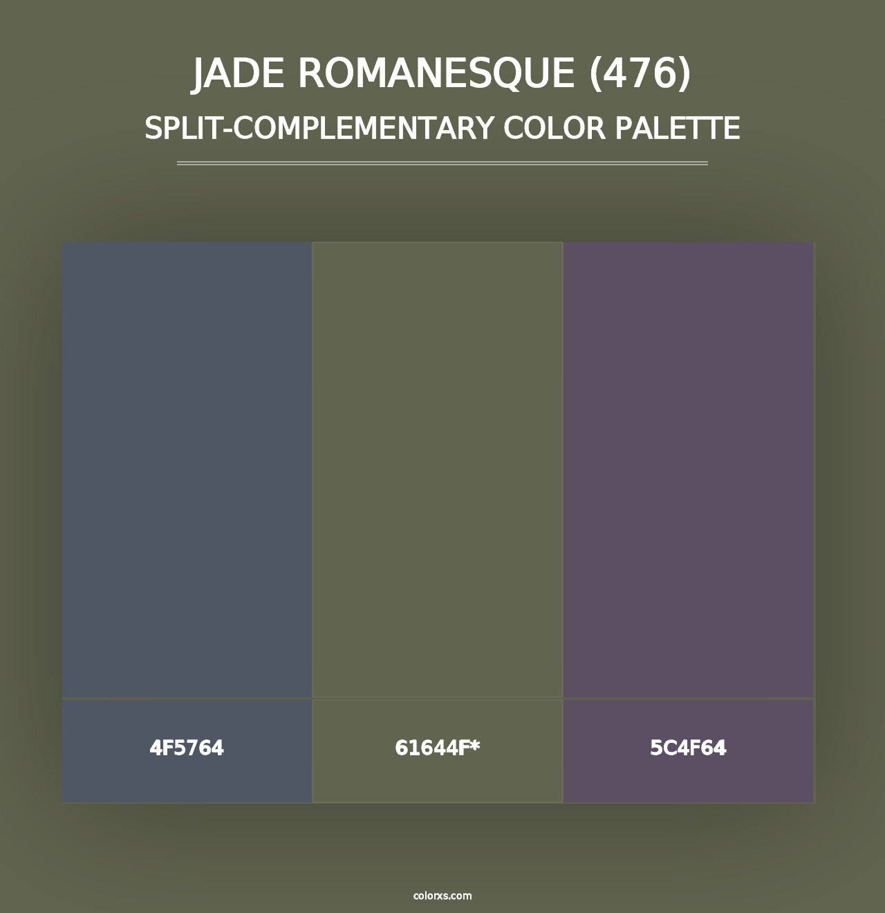 Jade Romanesque (476) - Split-Complementary Color Palette