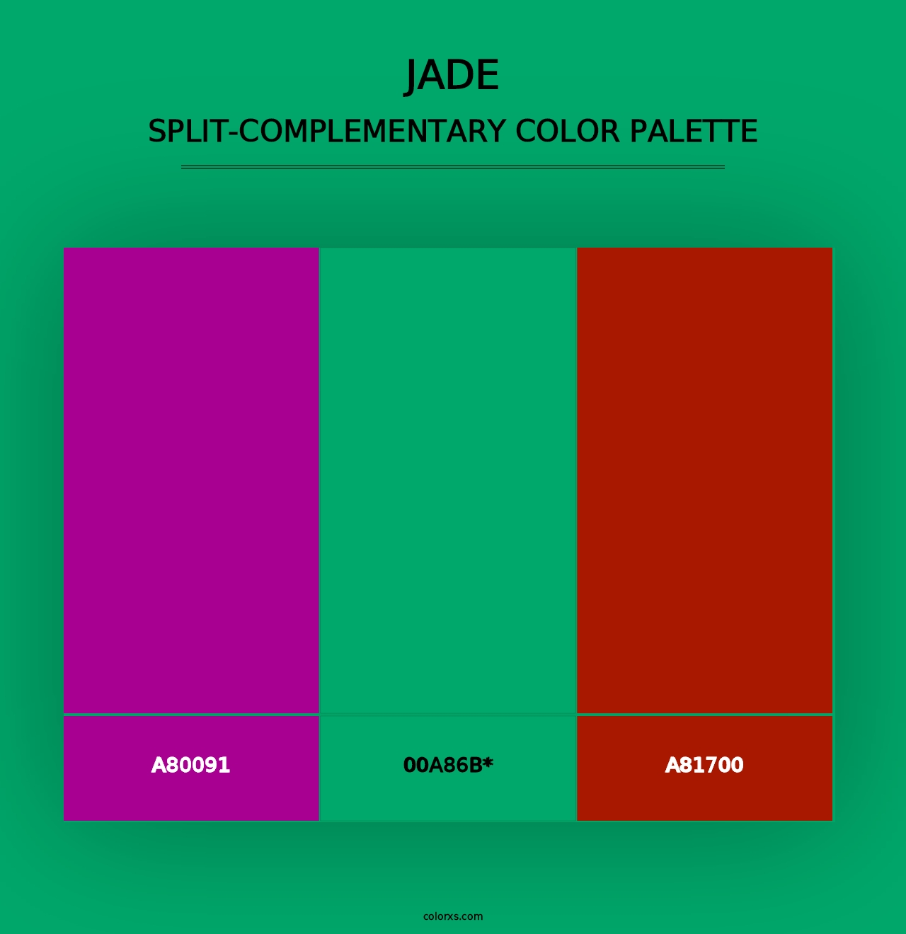 Jade - Split-Complementary Color Palette