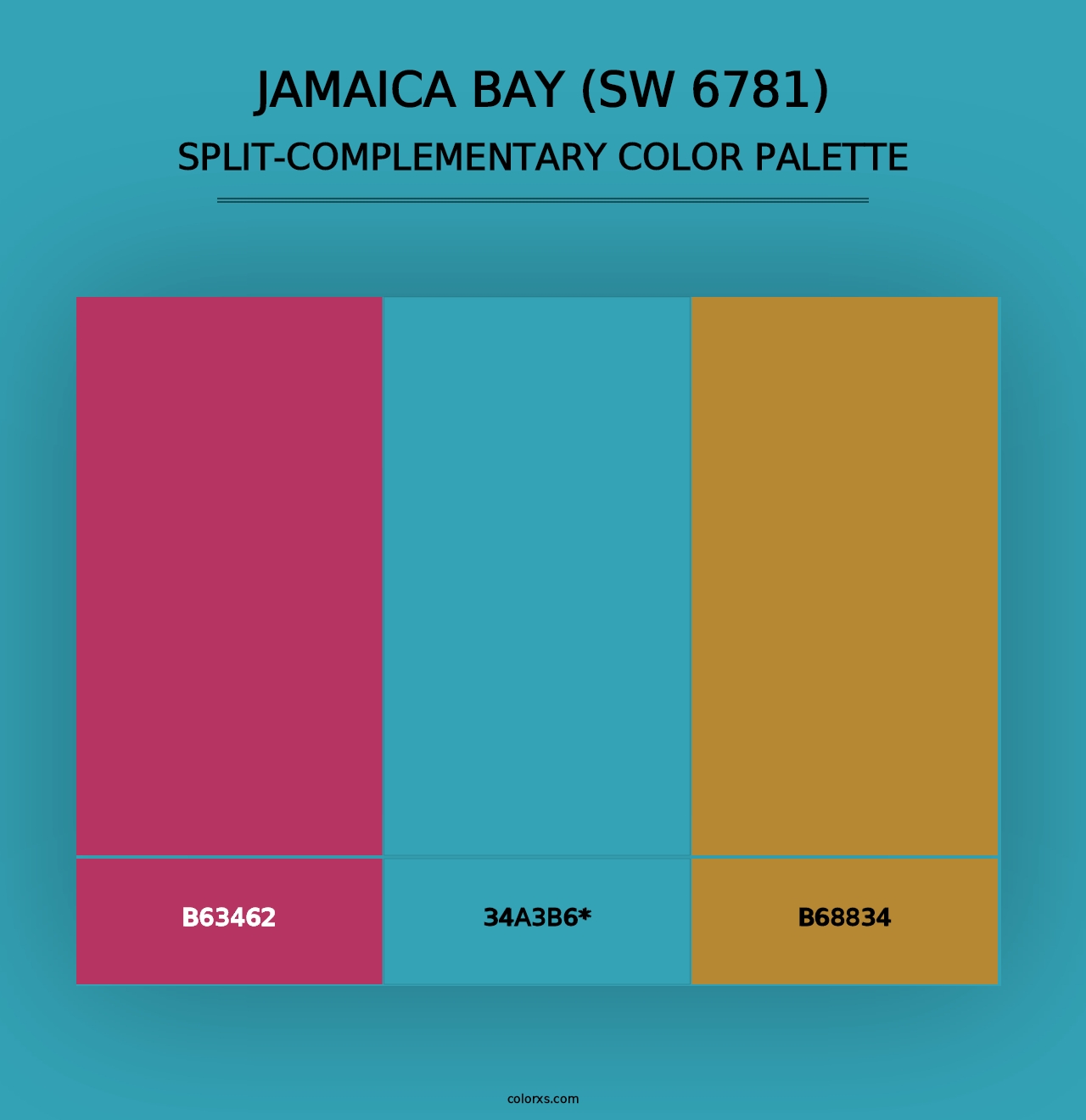 Jamaica Bay (SW 6781) - Split-Complementary Color Palette