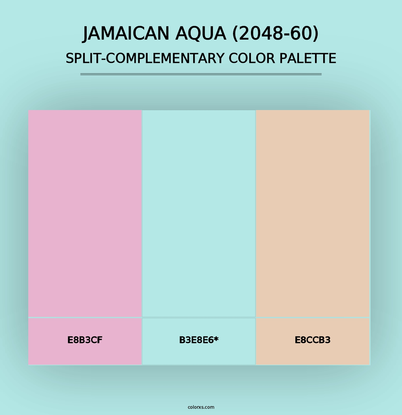 Jamaican Aqua (2048-60) - Split-Complementary Color Palette