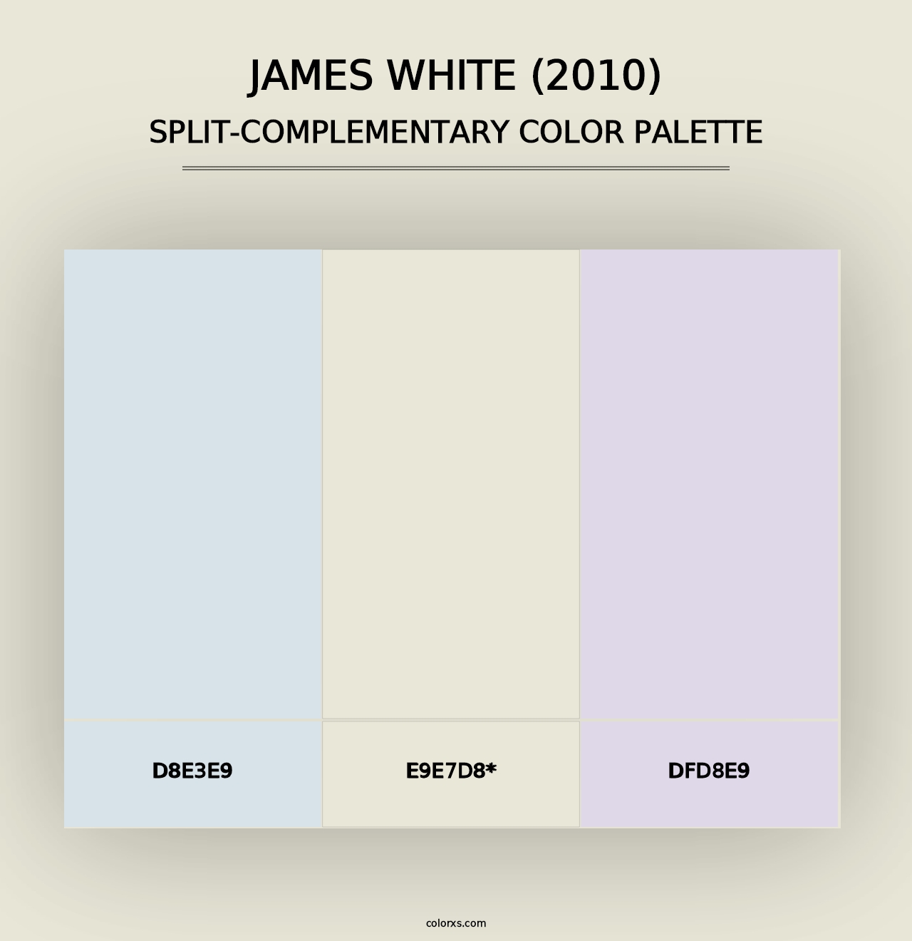 James White (2010) - Split-Complementary Color Palette