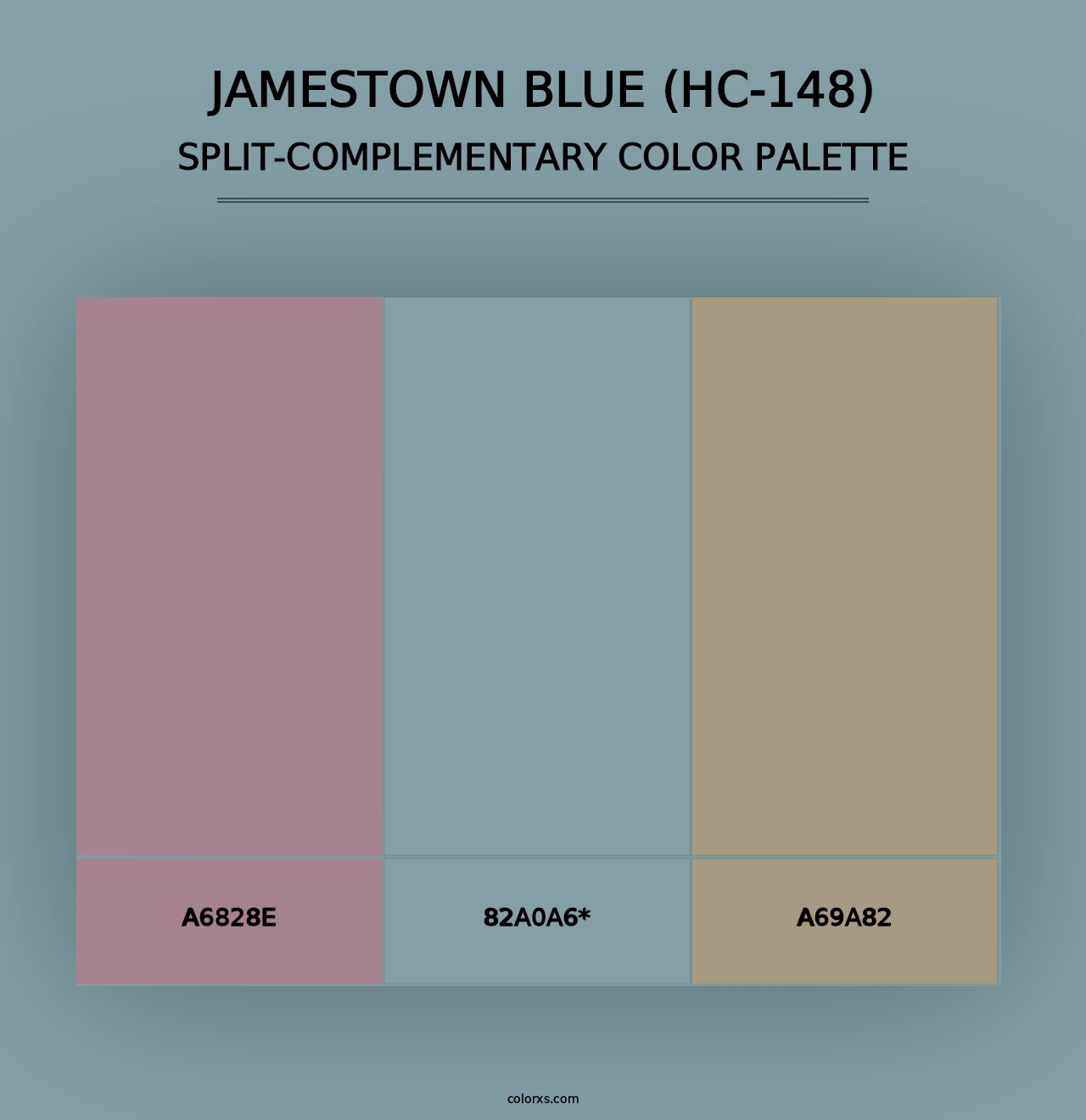 Jamestown Blue (HC-148) - Split-Complementary Color Palette