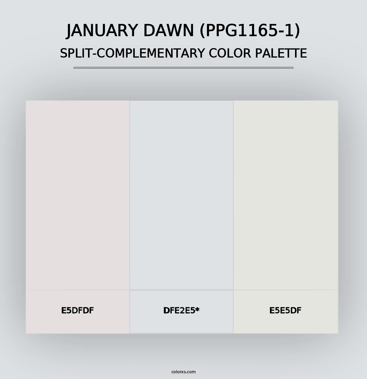 January Dawn (PPG1165-1) - Split-Complementary Color Palette