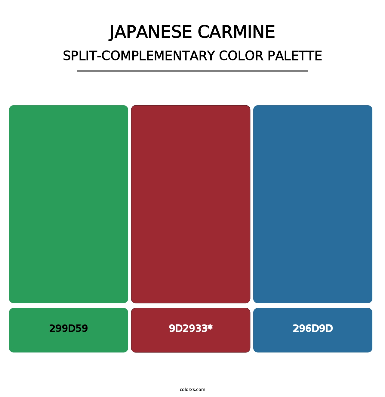 Japanese Carmine - Split-Complementary Color Palette