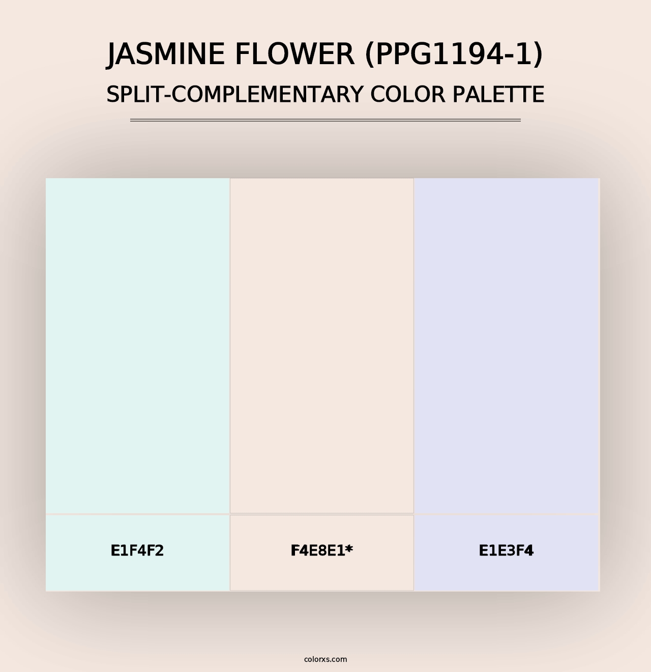 Jasmine Flower (PPG1194-1) - Split-Complementary Color Palette