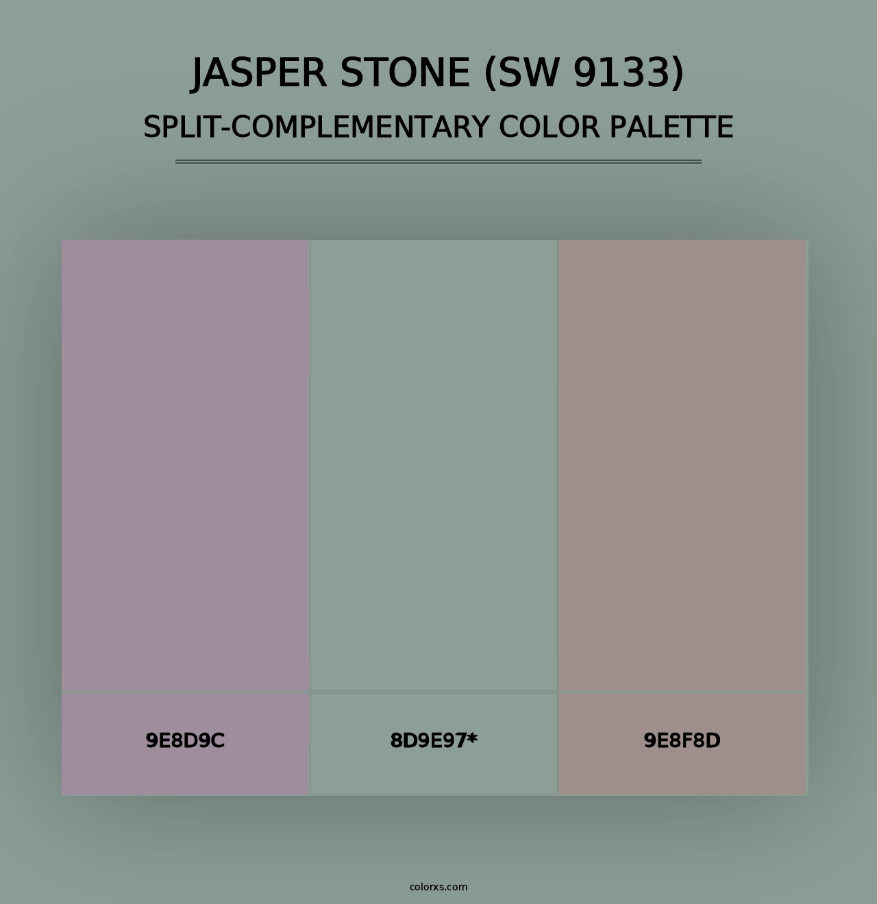 Jasper Stone (SW 9133) - Split-Complementary Color Palette