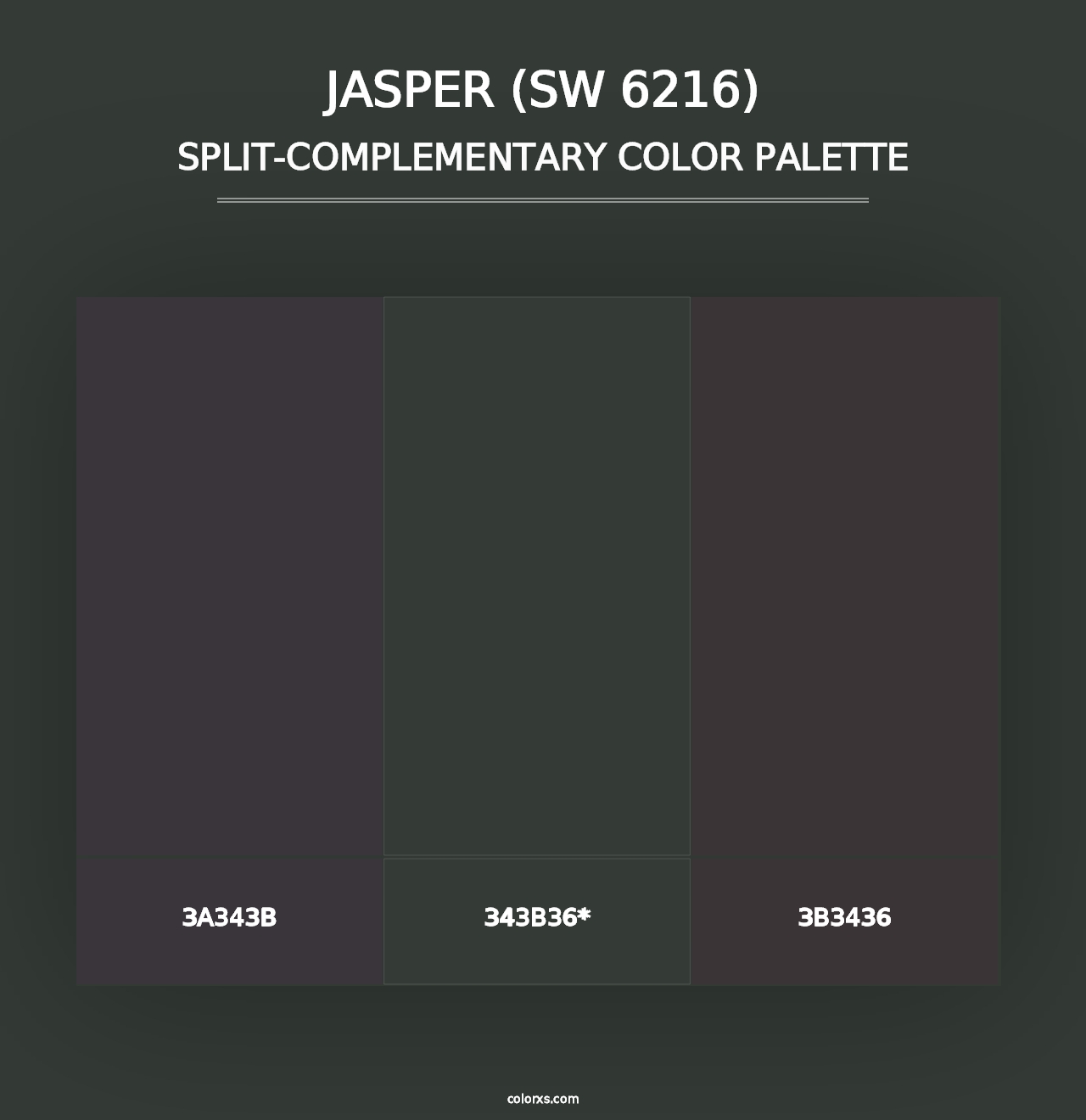 Jasper (SW 6216) - Split-Complementary Color Palette