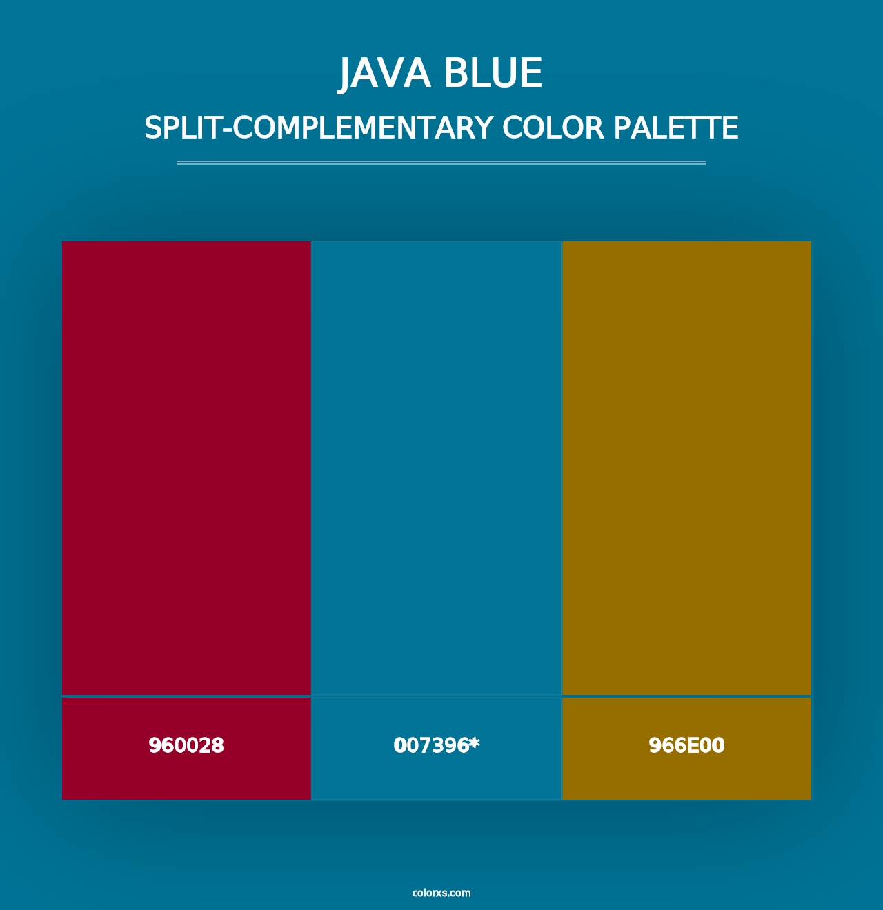 Java Blue - Split-Complementary Color Palette