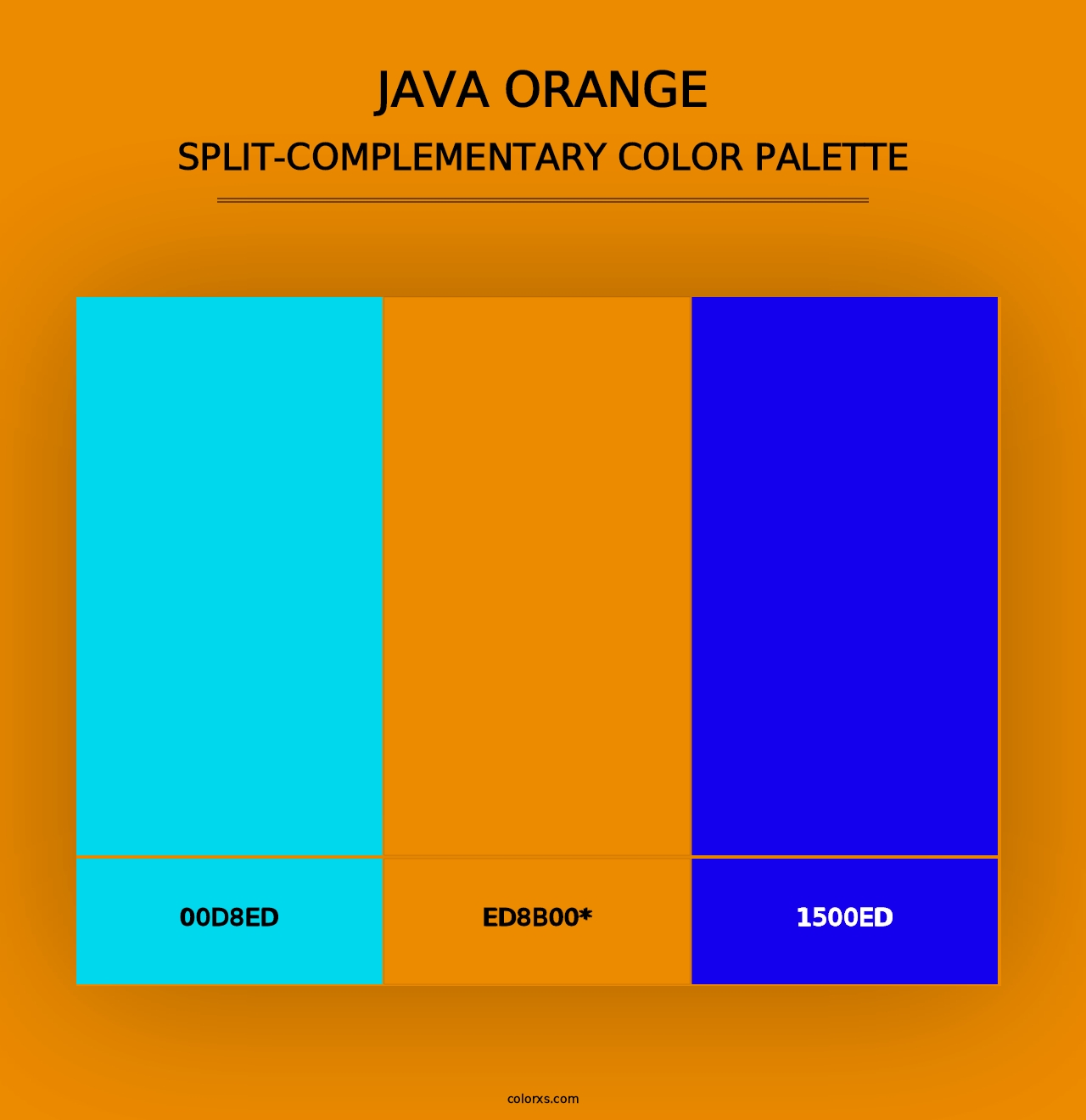 Java Orange - Split-Complementary Color Palette